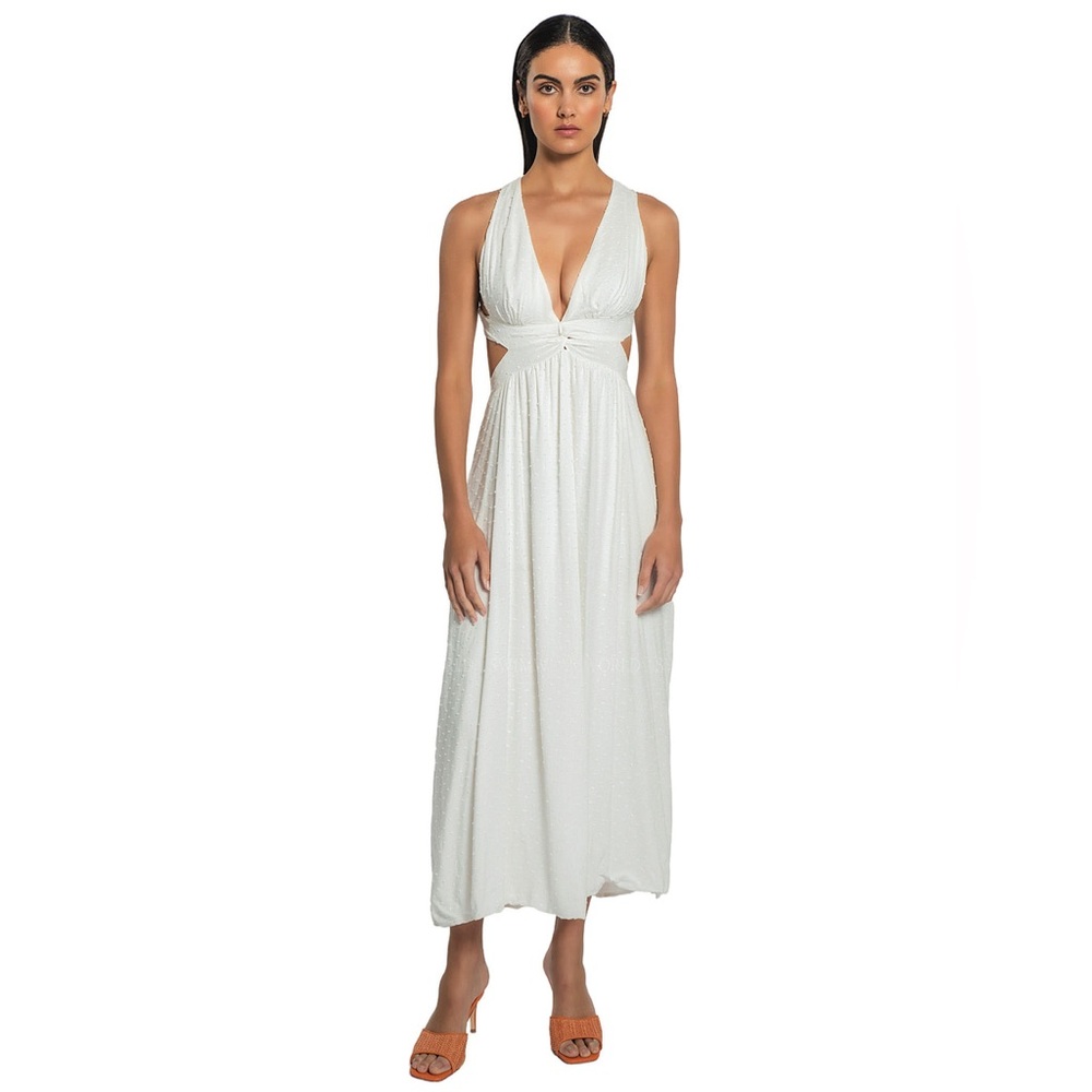 Peixoto Vada Plunging Neckline Maxi Dress